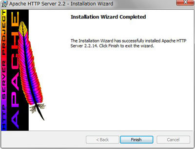 Installation Wizard Completed （インストール完了）