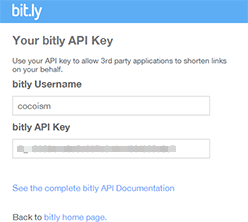 Your bitly API Key
